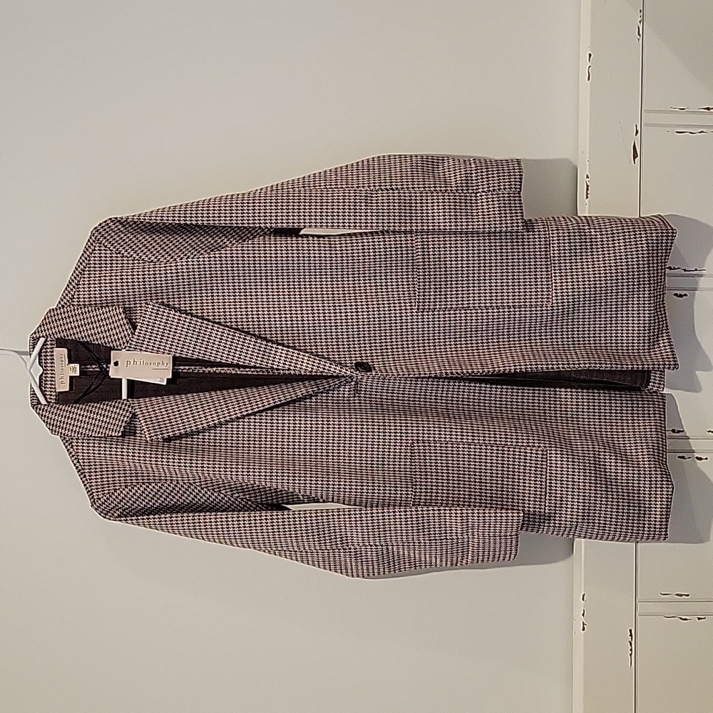 Philosophy Hounds Tooth Patter Blazer